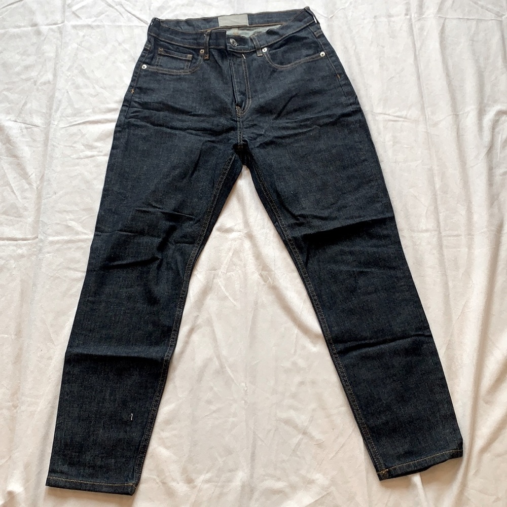 Everlane high-waisted skinny, ankle length, dark denim